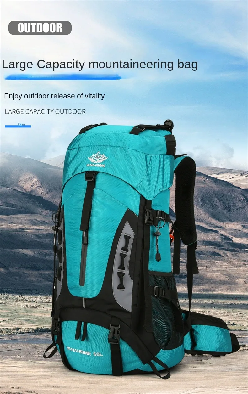 Waterproof hiking backpack outdoor mountaineering camping rucksack large capacity hiking backpack for men