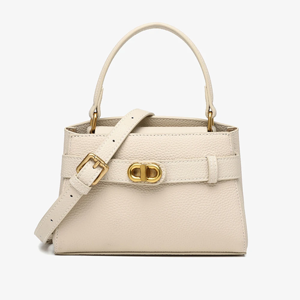 Guangzhou Latest Bags 2023 Women Cow Hide Genuine Pure Leather European Hand Bags Luxury Handbags Cowhide