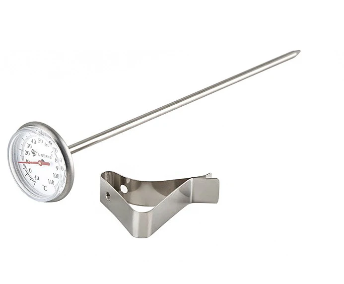 Deep frying pan thermometer with instant readout/scale thermometer/stainless steel meat cooking thermometer