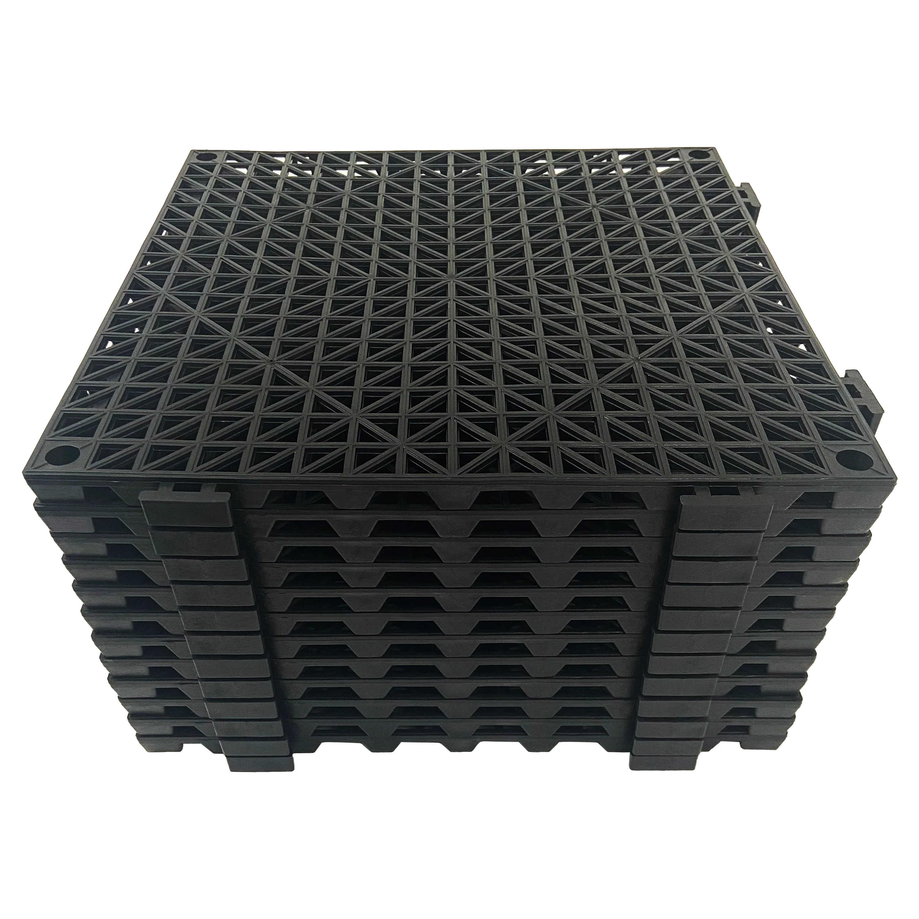 Drain Pool Shower Bath Kitchen Cushion Tiles PVC Waterproof Non Slip Tile Flooring Inter  locking Drainage Mat