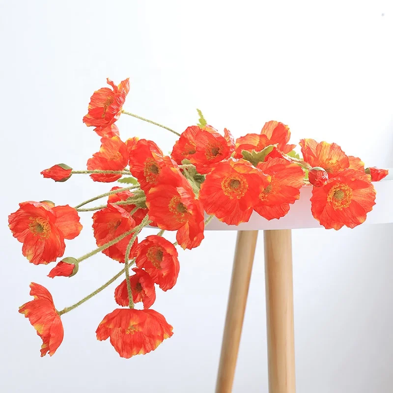 Corn poppy flower silk flower home decoration artificial plants and flowers