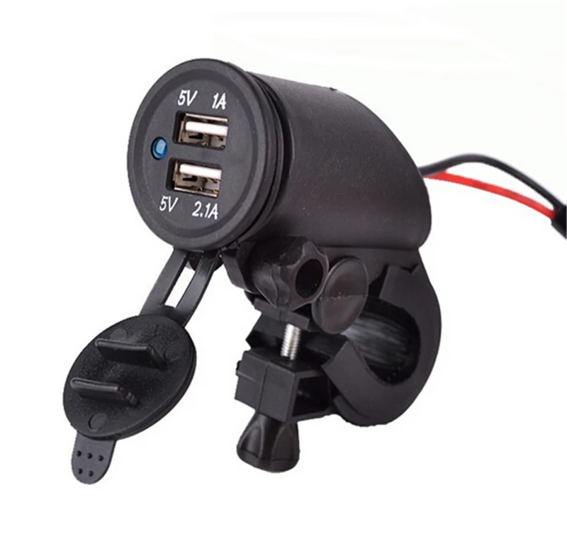 Waterproof Dual USB Mobile Phone Charger Port for Motorcycle