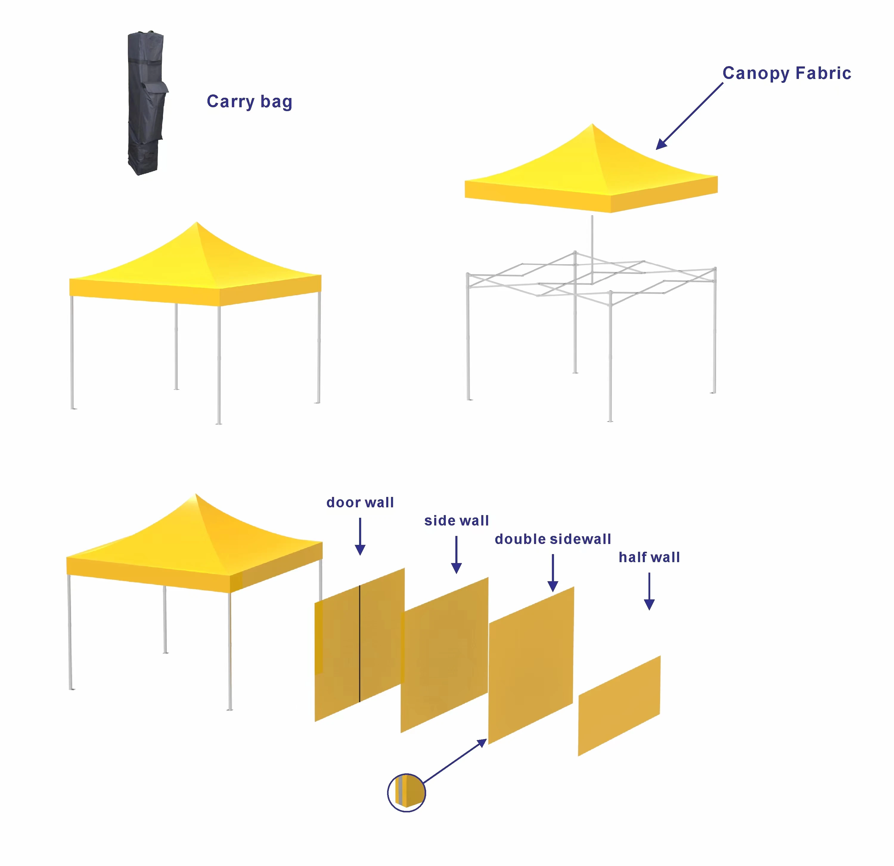 CATC Folding Gazebo Pop Up Stretch Tents for Events Outdoor Blow Up Tent Exhibition Trade Show Promotional Event Tente Gonflable