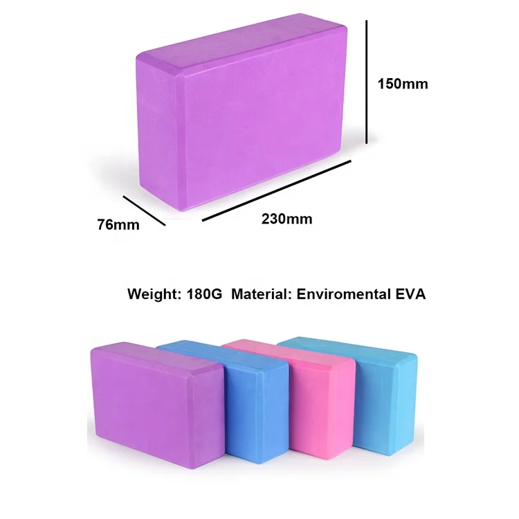 
2 Pcs Body Shaping Yoga Block EVA Foam Yoga Brick Blocks for Yoga/Pilates/Meditation 