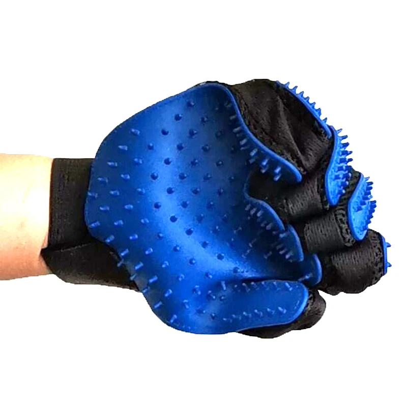 
New design double brush glove pet grooming pet grooming glove 2in1 pet deshedding glove 
