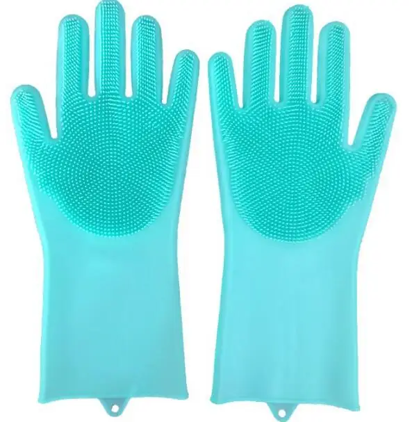 100% Food Grade Silicone Rubber Cleaning Gloves Multifunction Dishwashing Magic Silicone Gloves For Kitchen