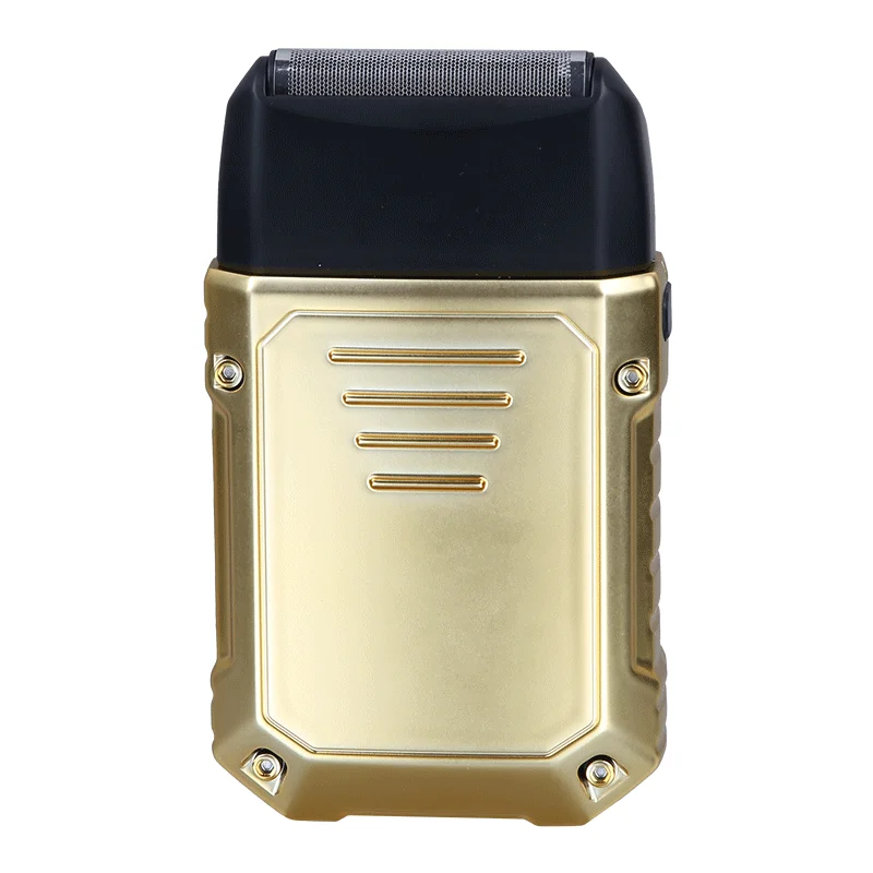 USB Rechargeable Cordless Gold Metal barbers hair beard Foil electric shaver for men electric razors bald head shaving machine