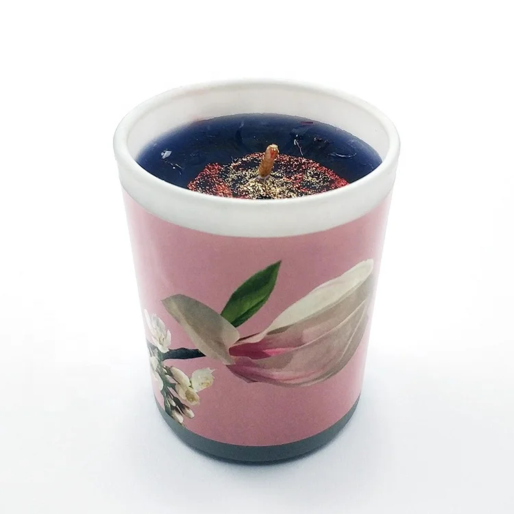 Custom Logo Printed Adhesive Paper Gold Foil Decorative Label Stickers for Candle Tins Jars