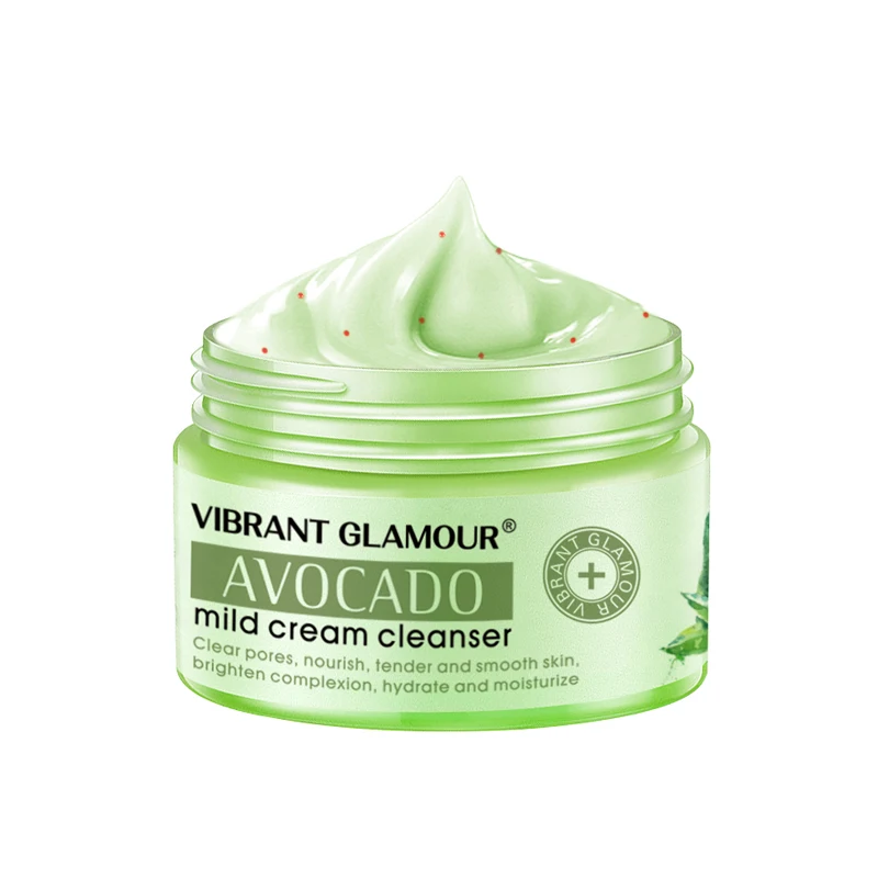 VIBRANT GLAMOUR Organic exfoliating cleansing cream, deep body cleanser, remove blackhead milk and avocado cleansing milk