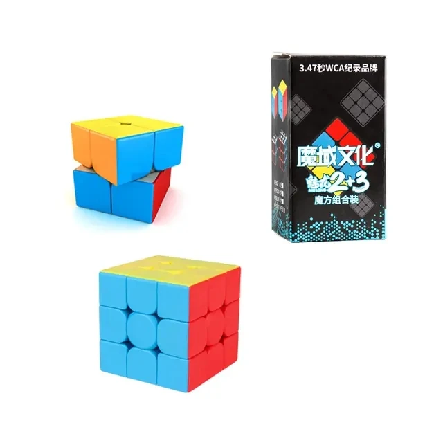 HOT TOYS Moyu Cube MF9312 Meilong MF3 and MF2 cube play set 2x2 3x3 stickerless magic cubes Gift set for kids educational toy