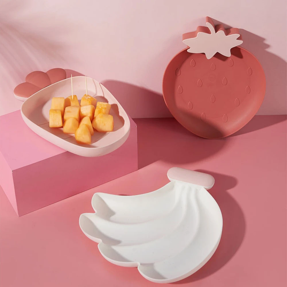 High Quality Strawberry Shape European Dry Fruits Plates, Hot Sell Fruit Shape Plate For Fruit