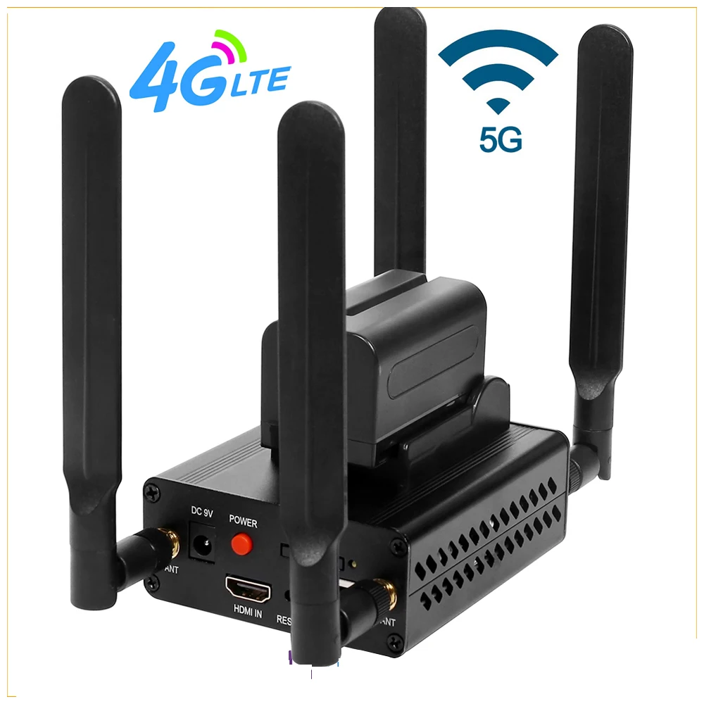 3g/ 4G LTE WIFI/ Ethernet UDP RTMP multicast HDMI video encoder for outdoor Live Streaming Broadcast