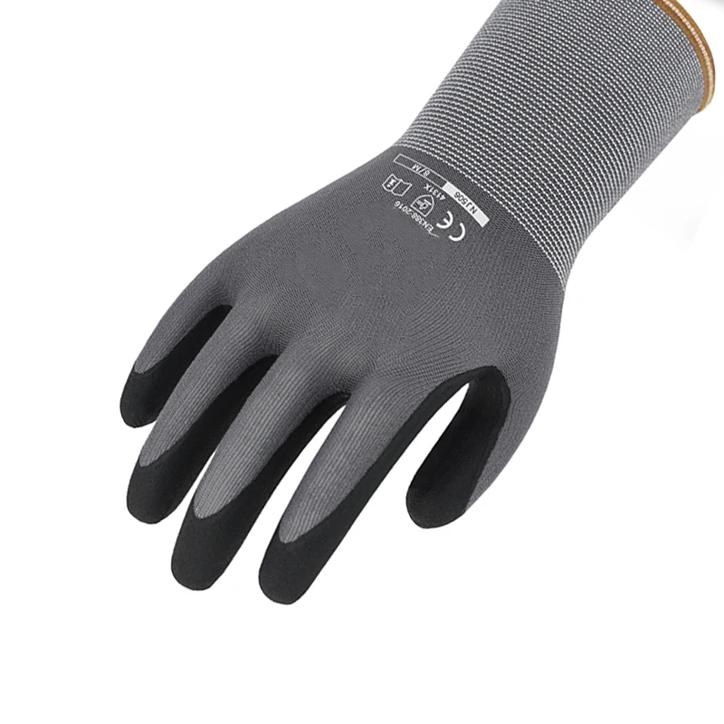 CE Approved Nitrile Coated Safety Work Gloves for Industrial, Construction, Cleaning Work, Electric, Garden, Mechanics, Driving