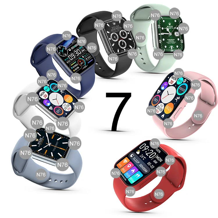 BT Call Full Touch Heart Rate Blood Pressure N76 Smart Watches Smartwatch Wrist Series 7 New Arrivals