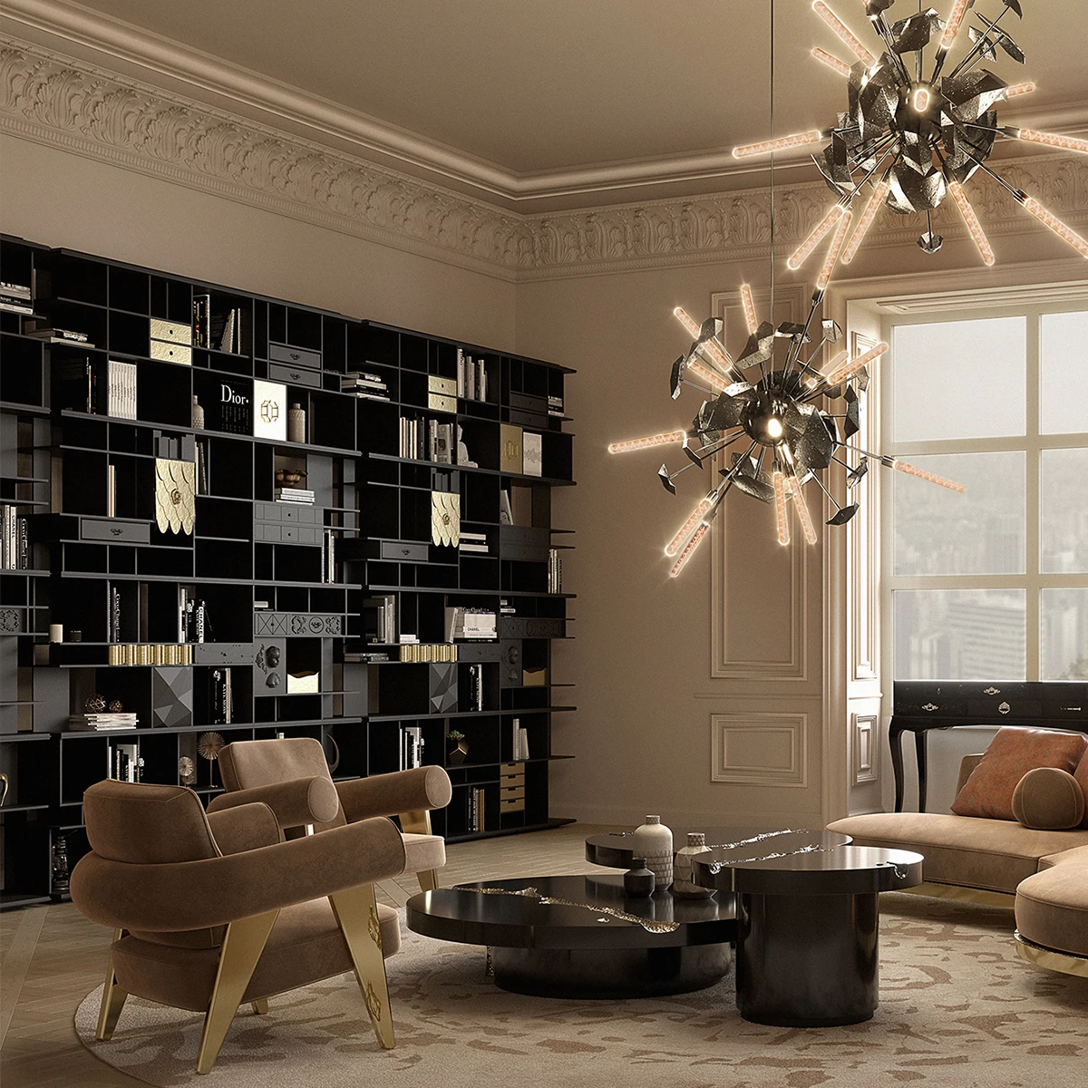 Customizable Display Cabinet - Double-Sided Drawers, Wall-Mounted or Room Divider