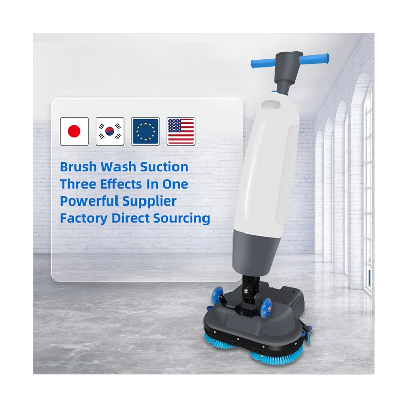 Коммерческая перезаряжаемая двойная щетка, машина для чистки плитки, скруббер для пола для продажи