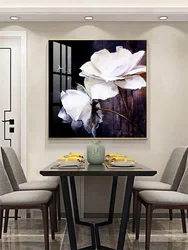 Modern Abstract Painting Luxury Home Decor Crystal Porcelain Wall Painting Canvas Wall Art Prints Decorative Painting