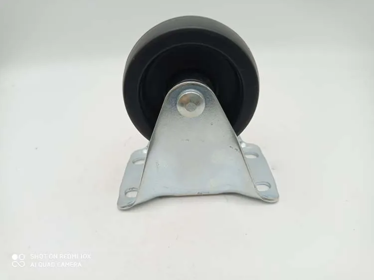 Most Popular Factory Outlet 75x32 Fixed Caster Wheel with Side Brake Economically Priced Casters