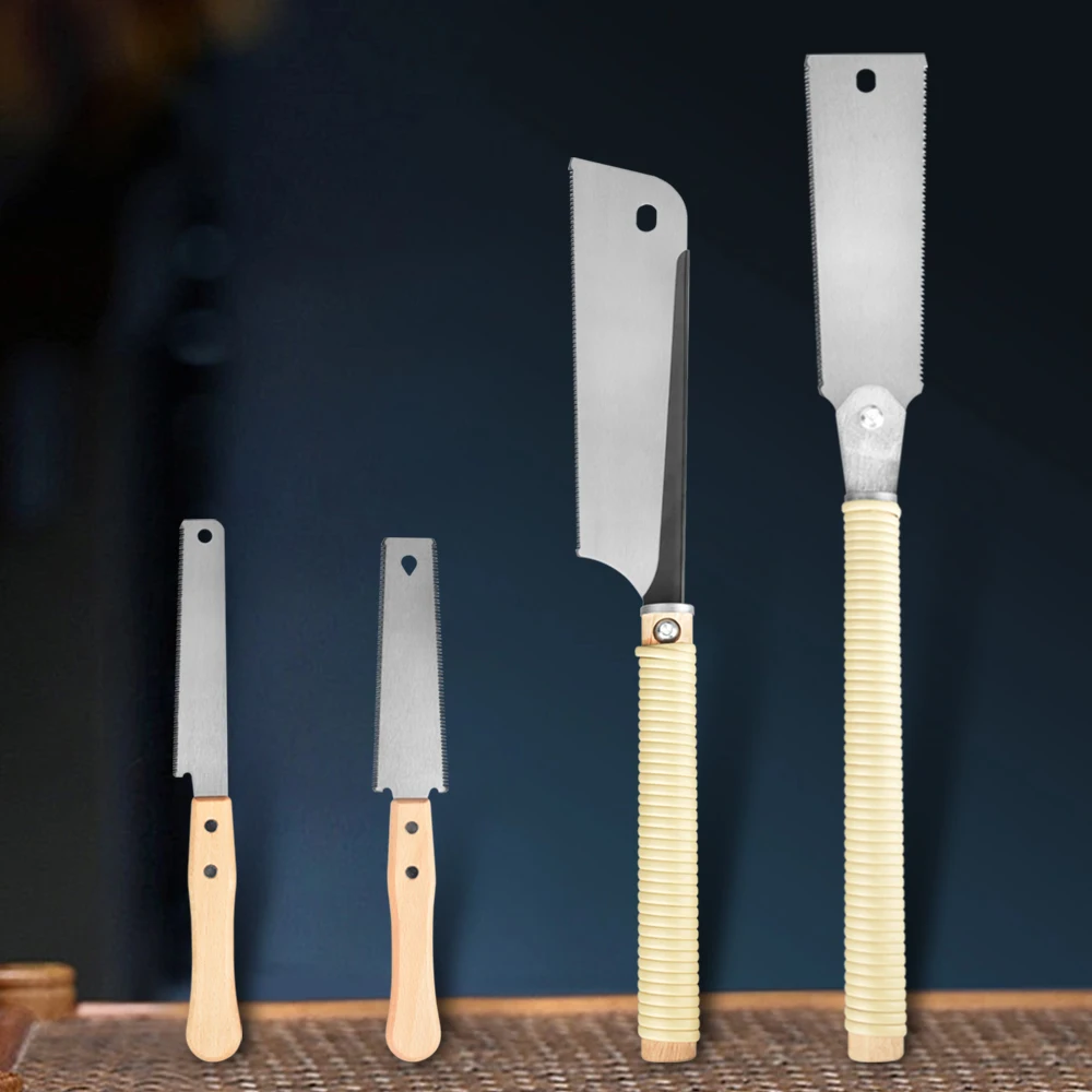 Woodworking Japanese Pull Saw Double Edge Sided Hand Saw SK5 Flexible Blade Flush Cut Wood Saw