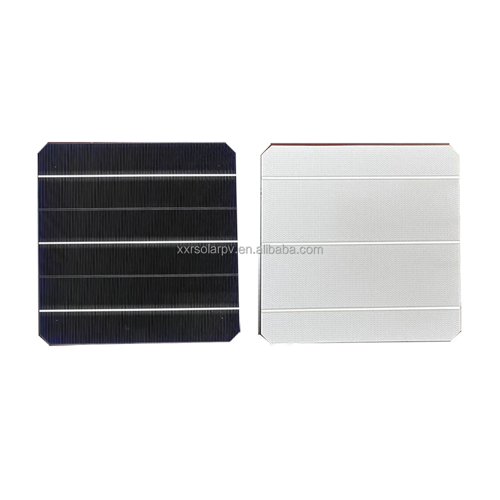High Quality Efficiency 21.6% 5.92w Continuous Busbar Solar Cell 166mm 3bb Mono