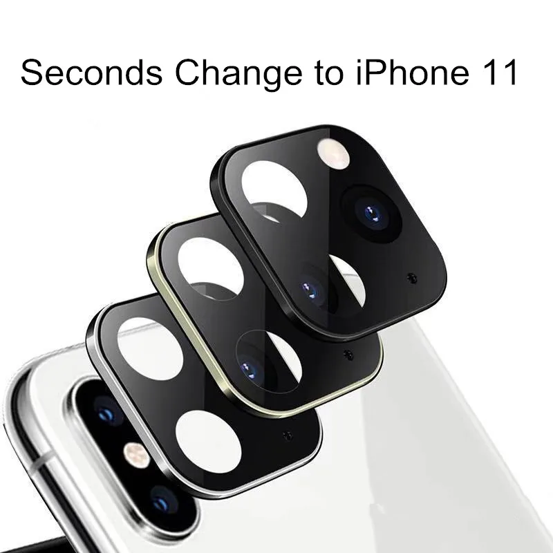 Camera Lens Protector Cover for iPhone XS XS Max Change to iPhone 11 Pro Max Full Cover Tempered Gass Phone Lens Protect Film