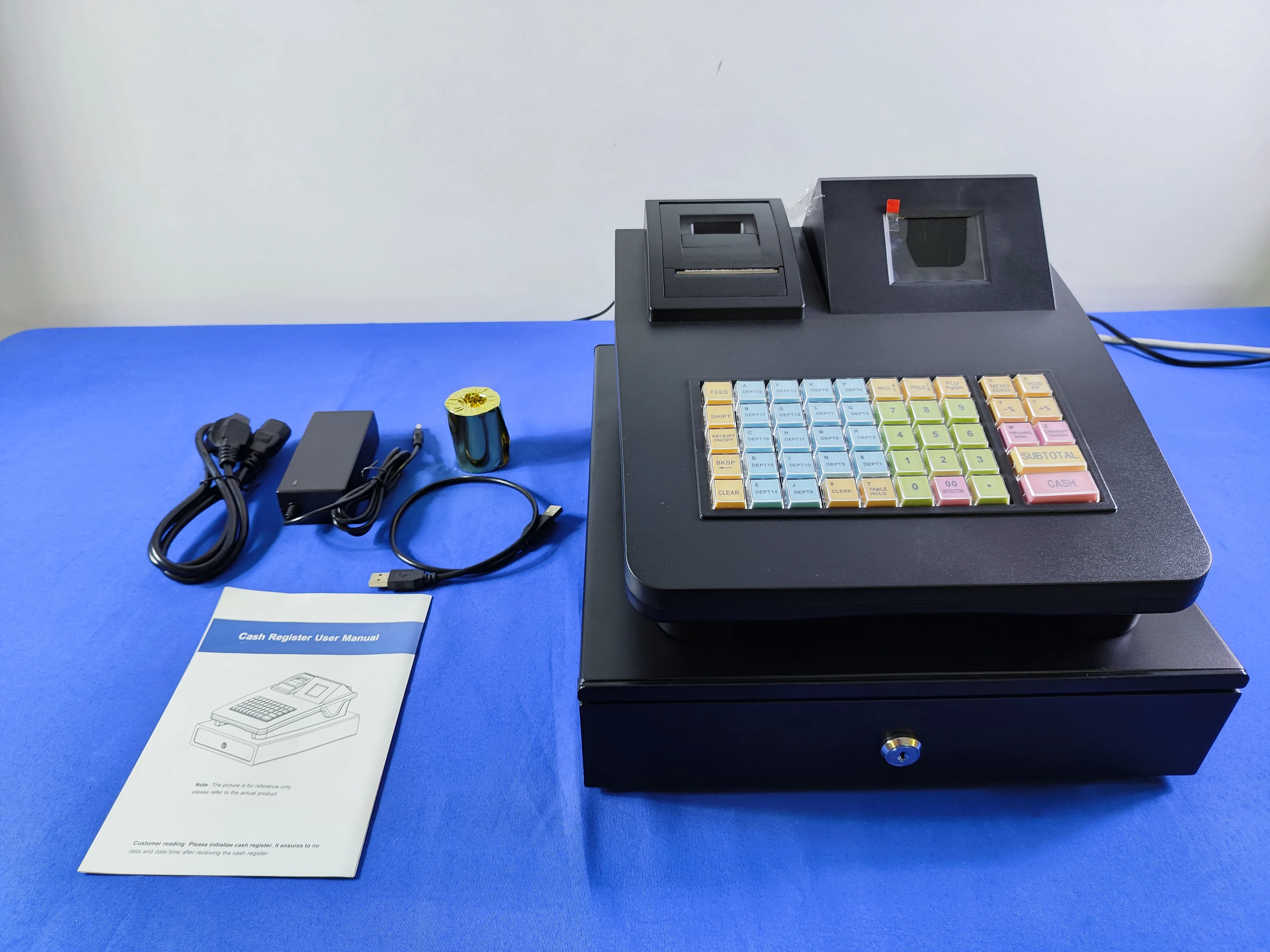 Desktop shop desktop cash registers for supermarkets shops restaurants checkout cashier matching money box