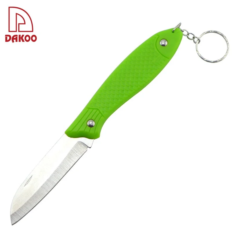 Green Color folding knife Pocket Knifes with ABS Handle