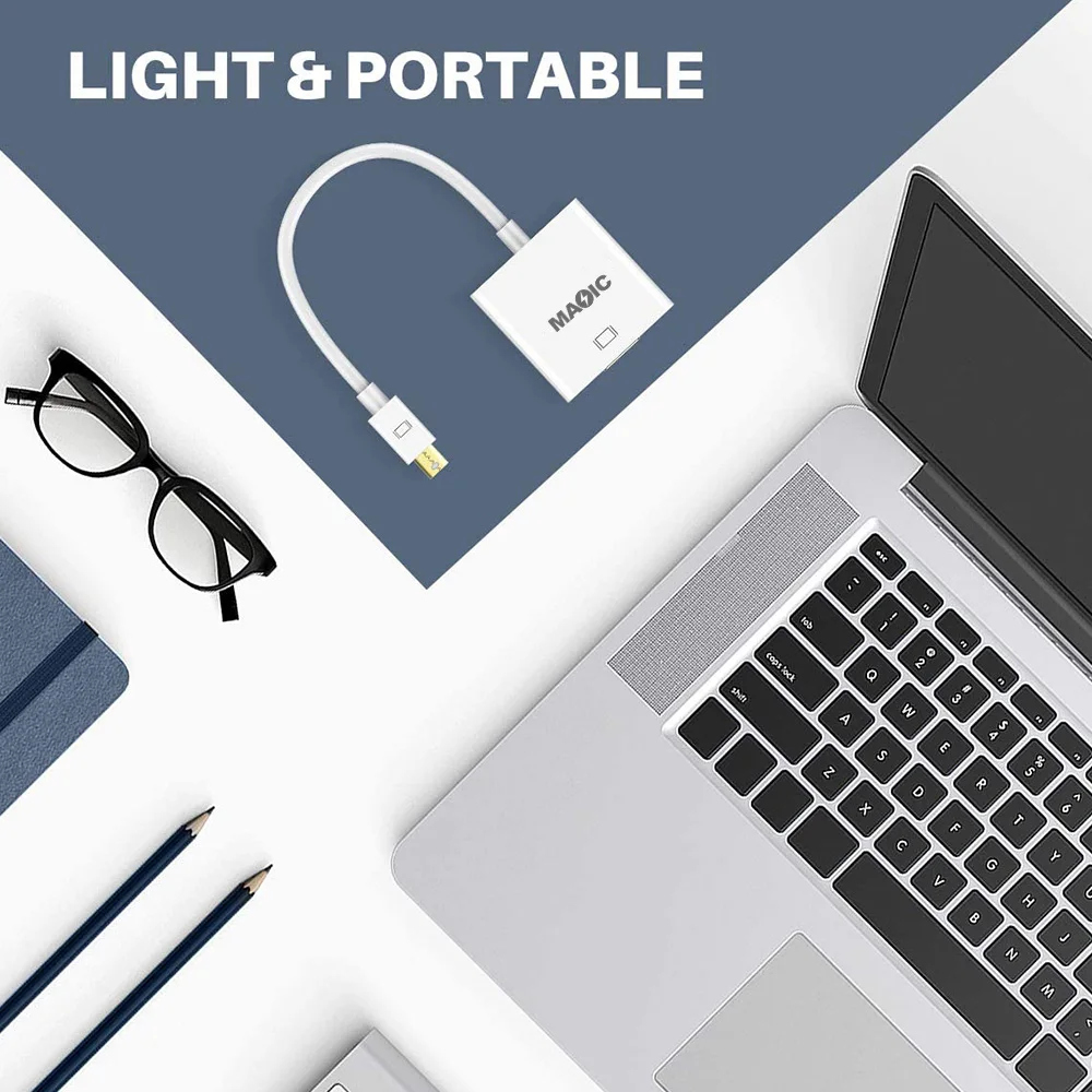 Latest Premium Quality Mini DisplayPort DP to VGA 1080P Male to Female M TO F Cable Adapter