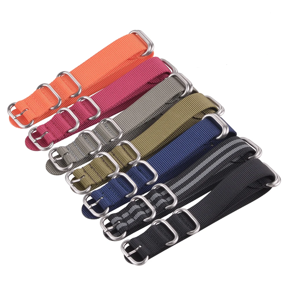 LAIHE 20mm 22mm 24mm One Piece Wholesale  Nylon Watch Straps