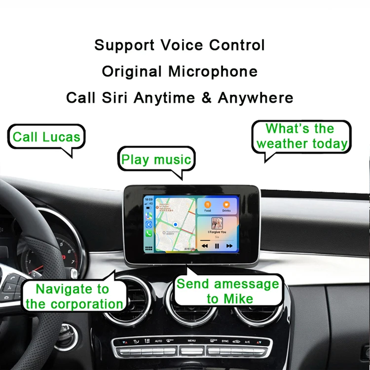 Car Electronic Gadgets Carplay Android Auto W205 For Benz 5.0 Ssytem 2013-2019