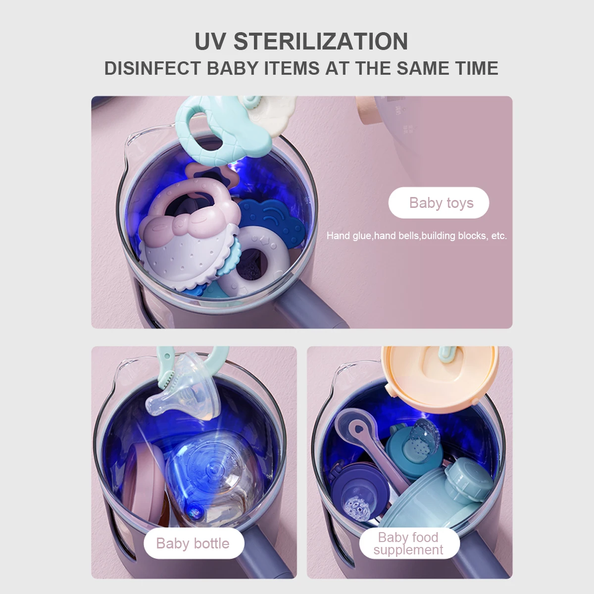 Оптовая продажа, л, многофункциональная умная электрическая бутылочка для кормления детей, подогреватель молока с 260 нм УФ-стерилизатором