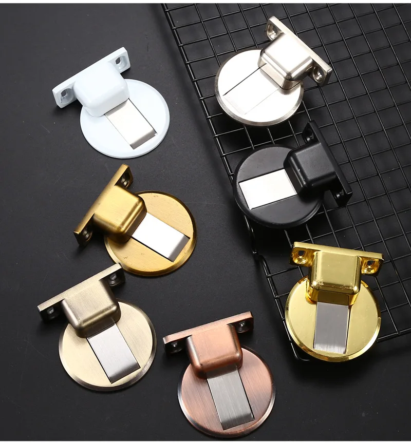 Modern Iron Chrome Plated Door Magnet for Farmhouse Door Stops