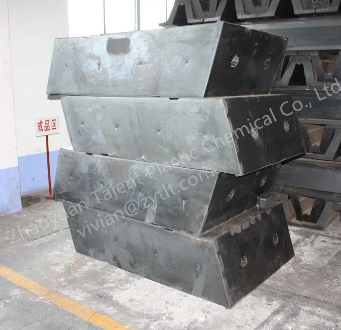 Custom molded solid element marine rubber fender for all sorts of docks
