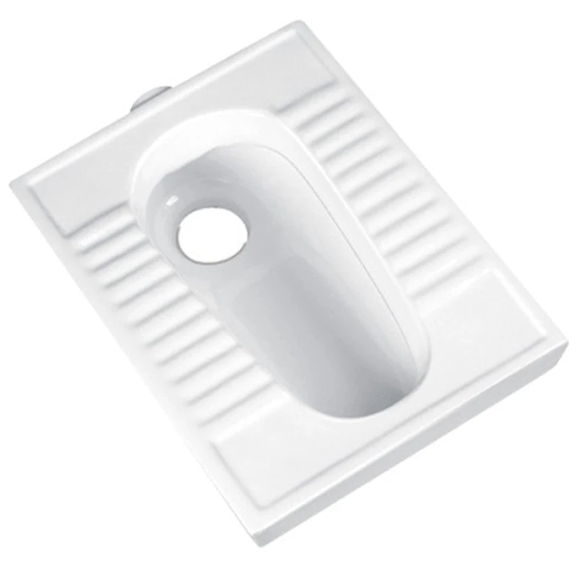 Factory Wholesale White Ceramic Porcelain Floor Mounted Squat Pan Washdown Toilet Squatting Pan WC