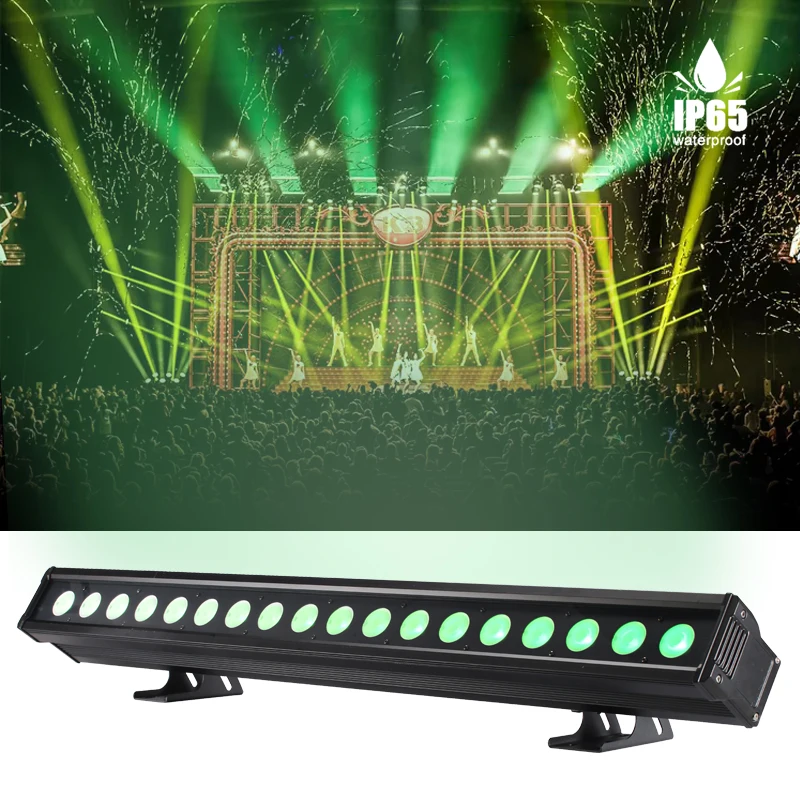RGBWA + UV DX512 18x15 Вт светодиодная линейная настенная осветительная лента с дистанционным управлением IP65 Водонепроницаемая наружная подсветка здания