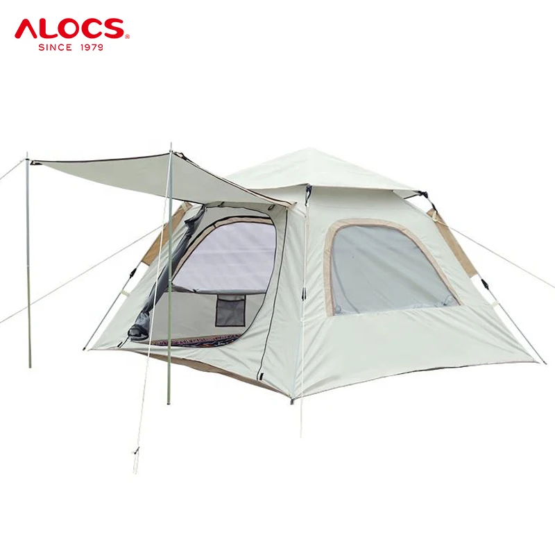 Alocs Custom Waterproof Hiking Outdoor Large Tent Foldable barraca de Camping Equipment Automatic Family Tent