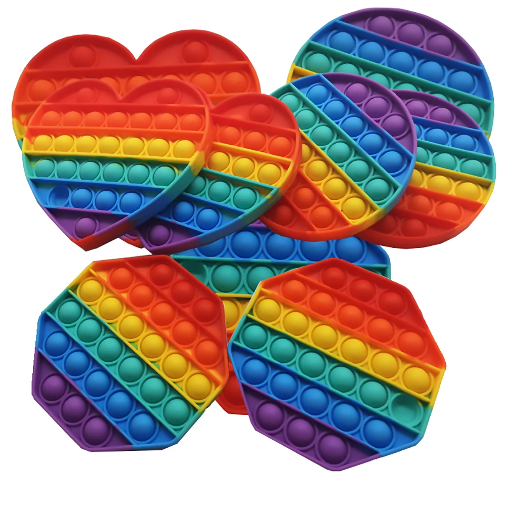 New Autism Special Needs Stress Reliever Toy Silicone Stress Reliever Toy Push pop Bubble Sensory Fidget Toy