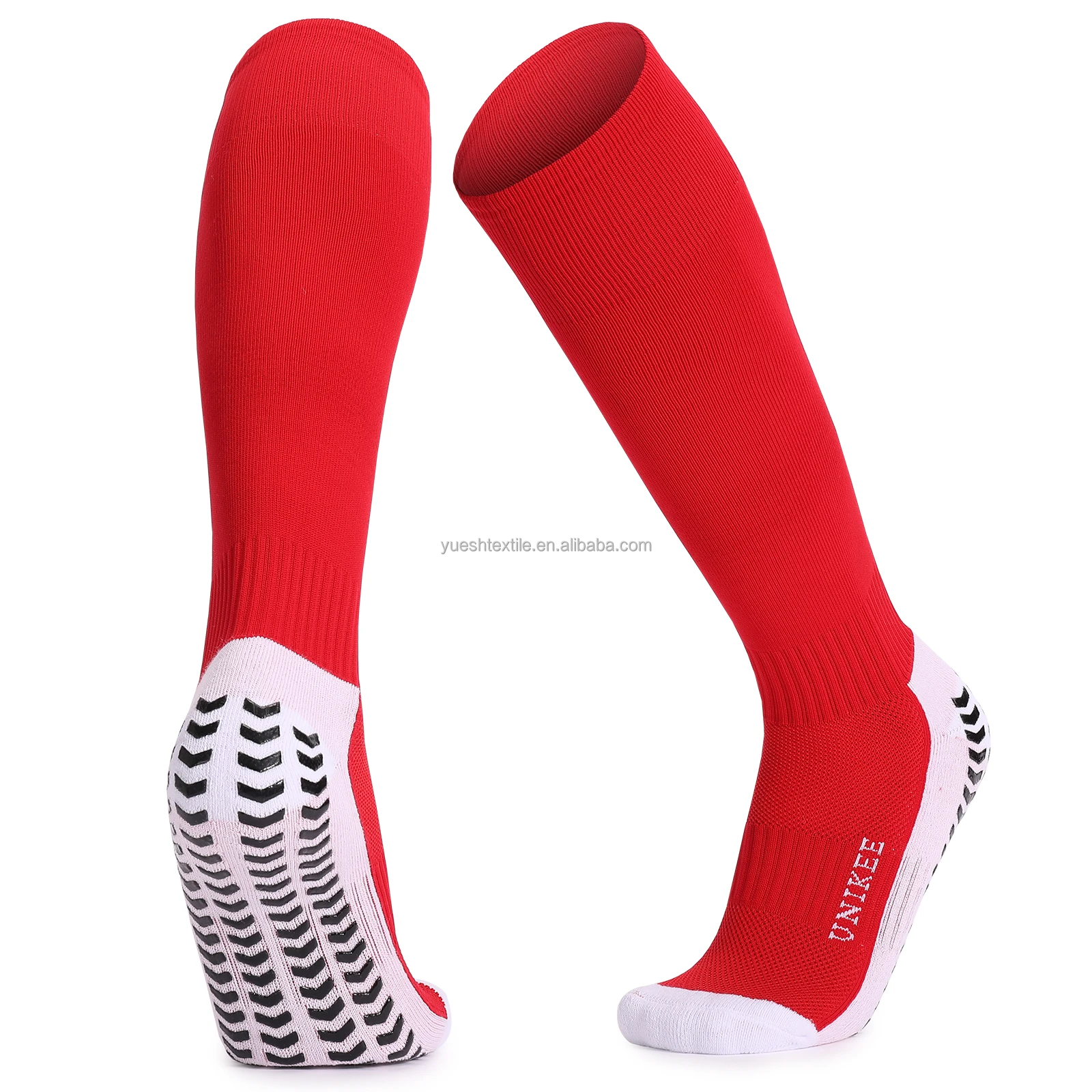 knee high non skid soccer socks cotton cushion sport compression socks
