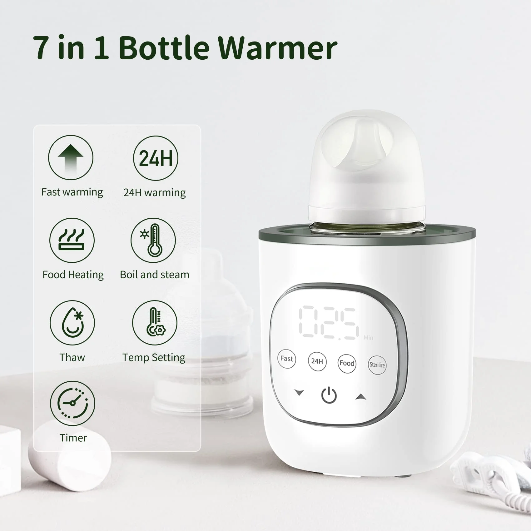 Best seller Multi-functional & Feeding Bottle Warmer, Time Adjustable  Food Maker &  Milk heater with IMD control panel for baby