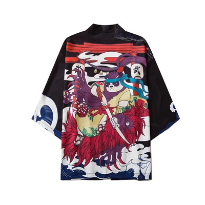 2021 Cardigan Kimono Haori Open Front Loose Casual Lightweight Satin Kimono Robe Tops