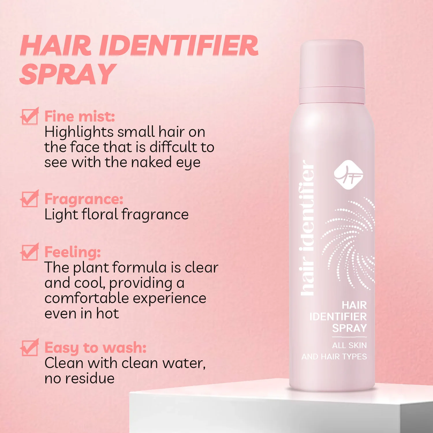Hot Selling Private Label OEM Custom Face Shaving Facial Skin Women Hair Identifier Spray