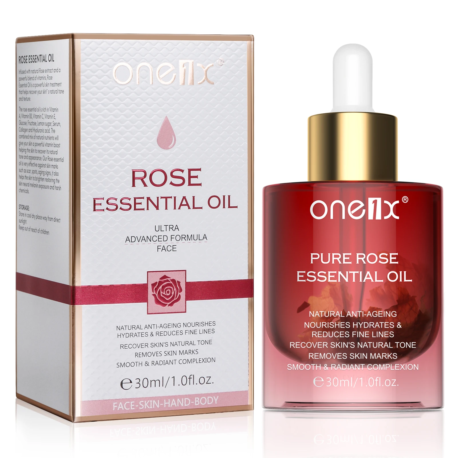 ONE1X Private Label Moisturizer Nourishing Anti Acne Face Rose Essential Oil,rose Fragrance Oil,facial Organic Rose Oil