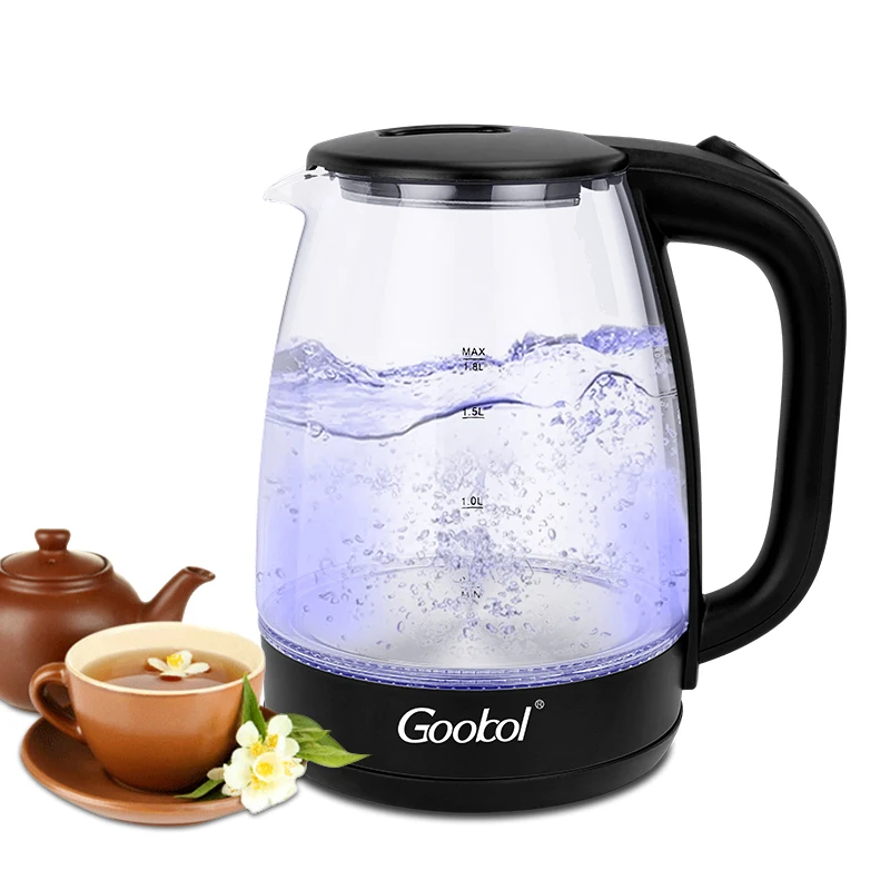 LED Illuminated1.8L Portable Design Glass Electric Kettle health pot  price