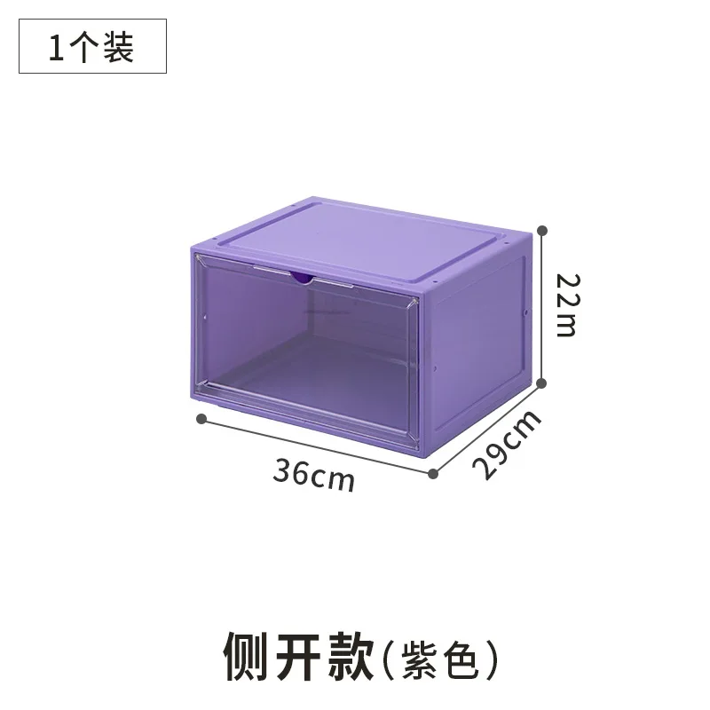 Transparent Shoe Box Side Opening Storage Dust-Proof With Magnetic Goalball Shoe Box Flip Anti-Oxidation Finishing Box