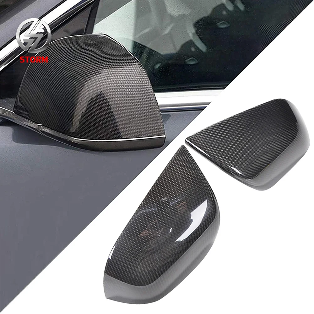 Add On Style Carbon Fiber Mirror Cover For 2019+ Tesla Model 3 Model Y