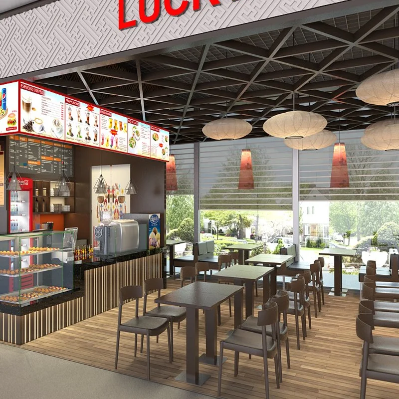 TECSUS Interior Decoration Manufacturer Triangular Open Grille Grid Aluminum Ceiling Metal Grid Tile