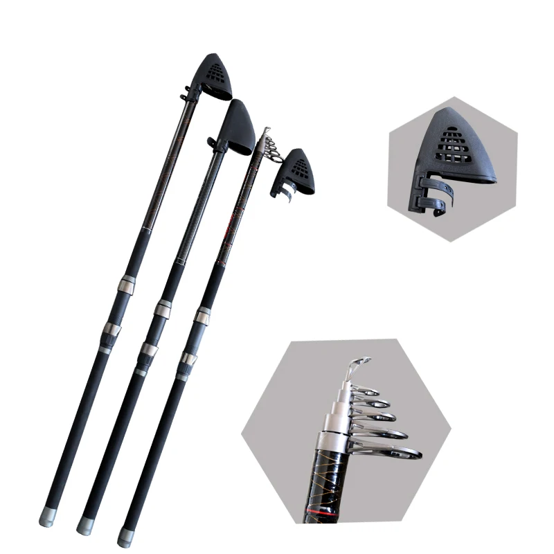 Weihai 2.05M -3.6M Glass Fiber Spinning Fishing Rod 5 Section Telescopic Fishing Rod