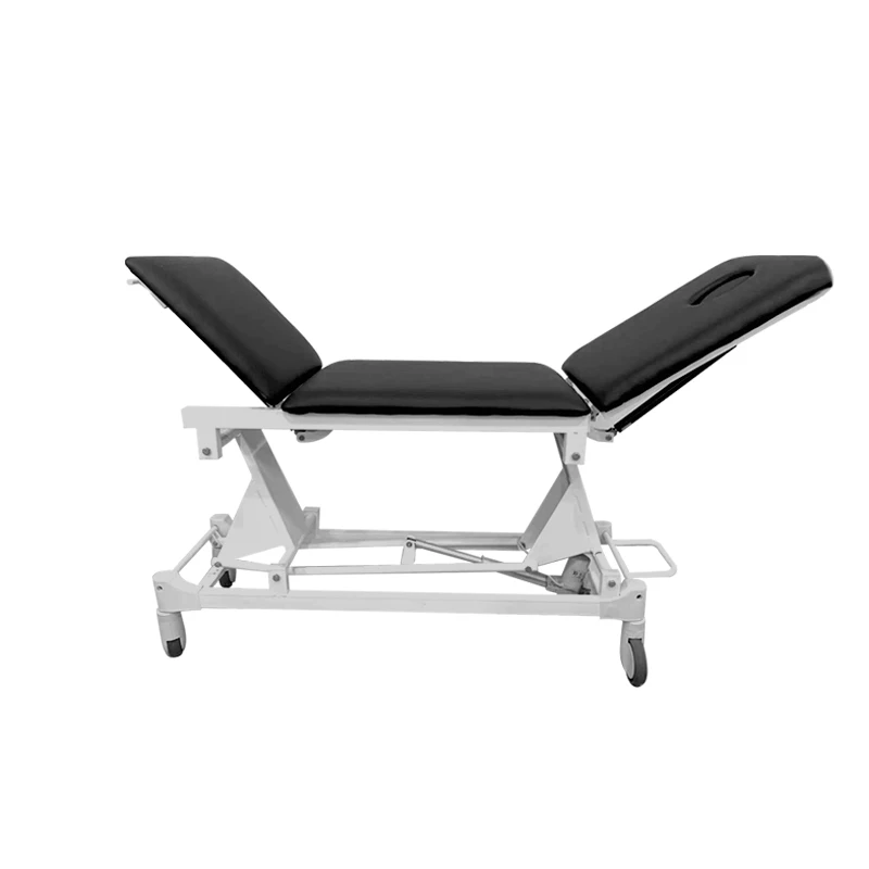 Hydraulic Medical Exam Table Stainless Steel Foldable Manual Patient Hospital Examination Couch Bed