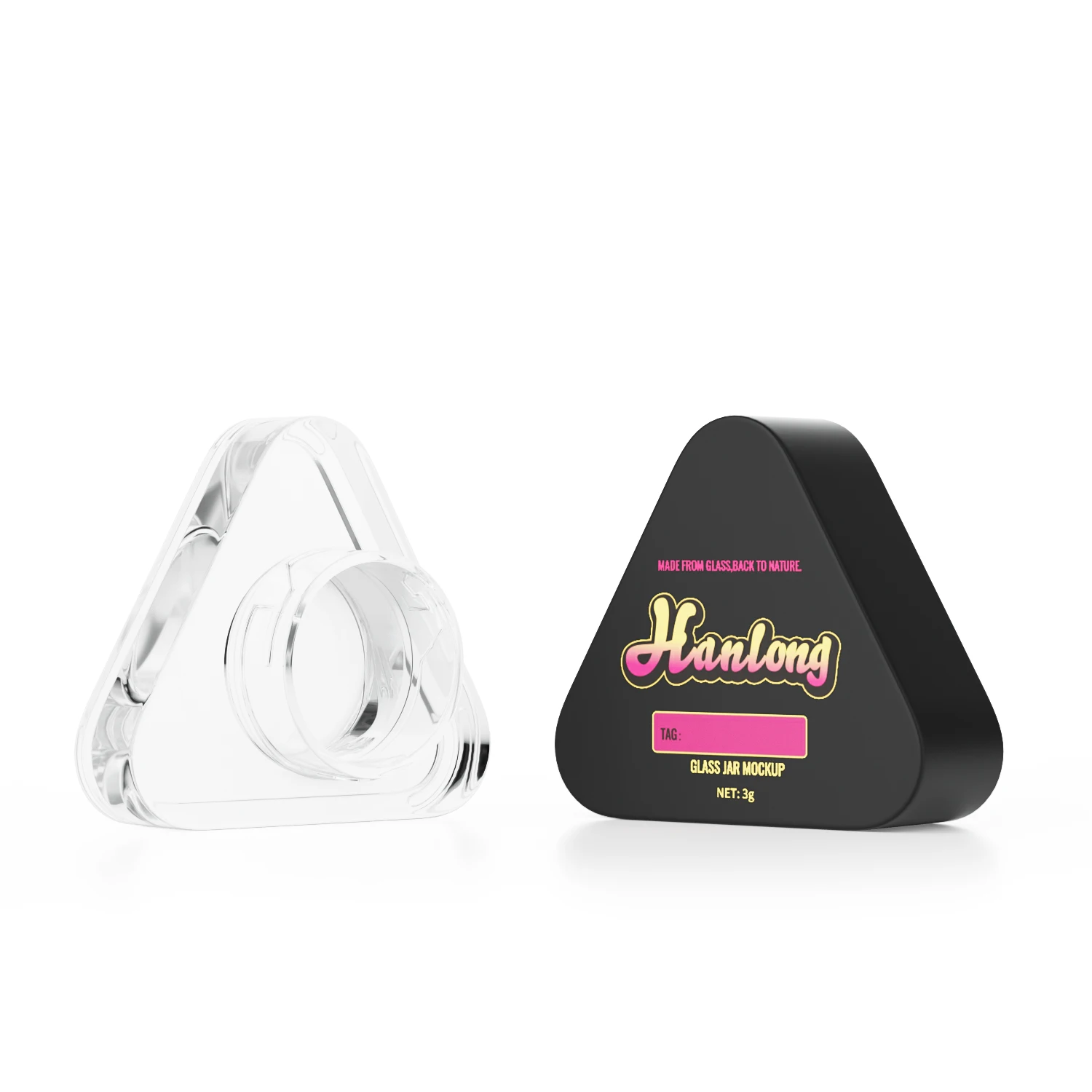 5ml 7ml 9ml Wax Child Proof Glass Concentrate Containers clear Jar with CRC cap