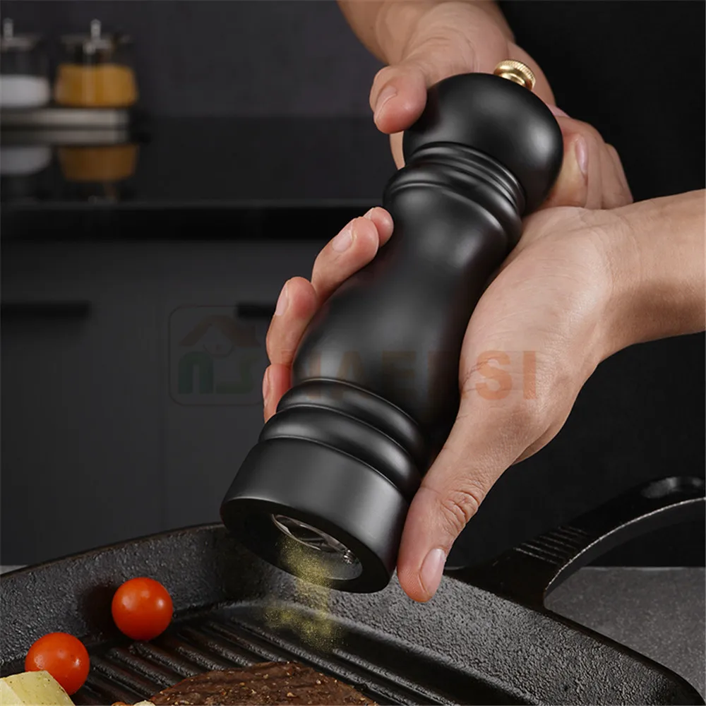 Wholesale manual black pepper mill set salt and pepper mills restaurant pepper grinder mill nordic